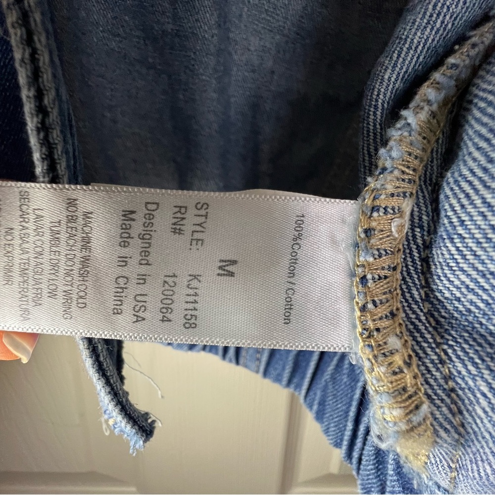 Mono B Cropped Jean Jacket Size Medium - Picture 7 of 8